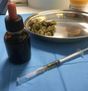 Esempio di infiorescenze di cannabis medica